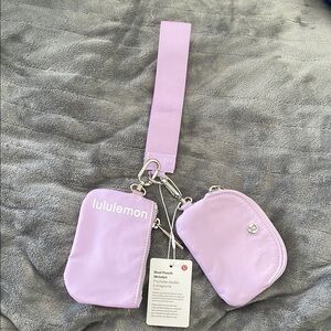 Lululemon Lavender Dual Pouch Wristlet